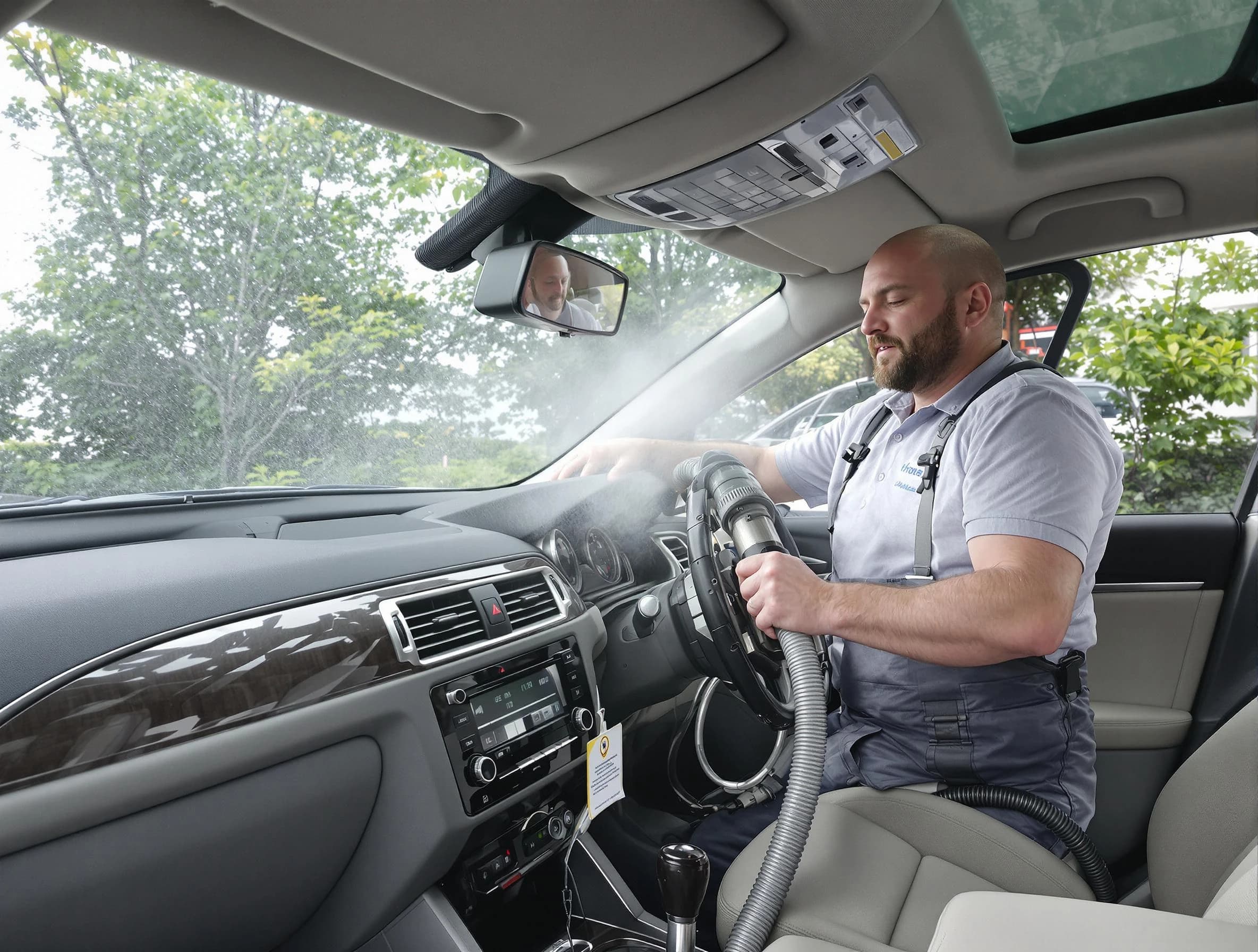 Brook Highland Air Duct Cleaning specialist performing professional car duct cleaning in Brook Highland