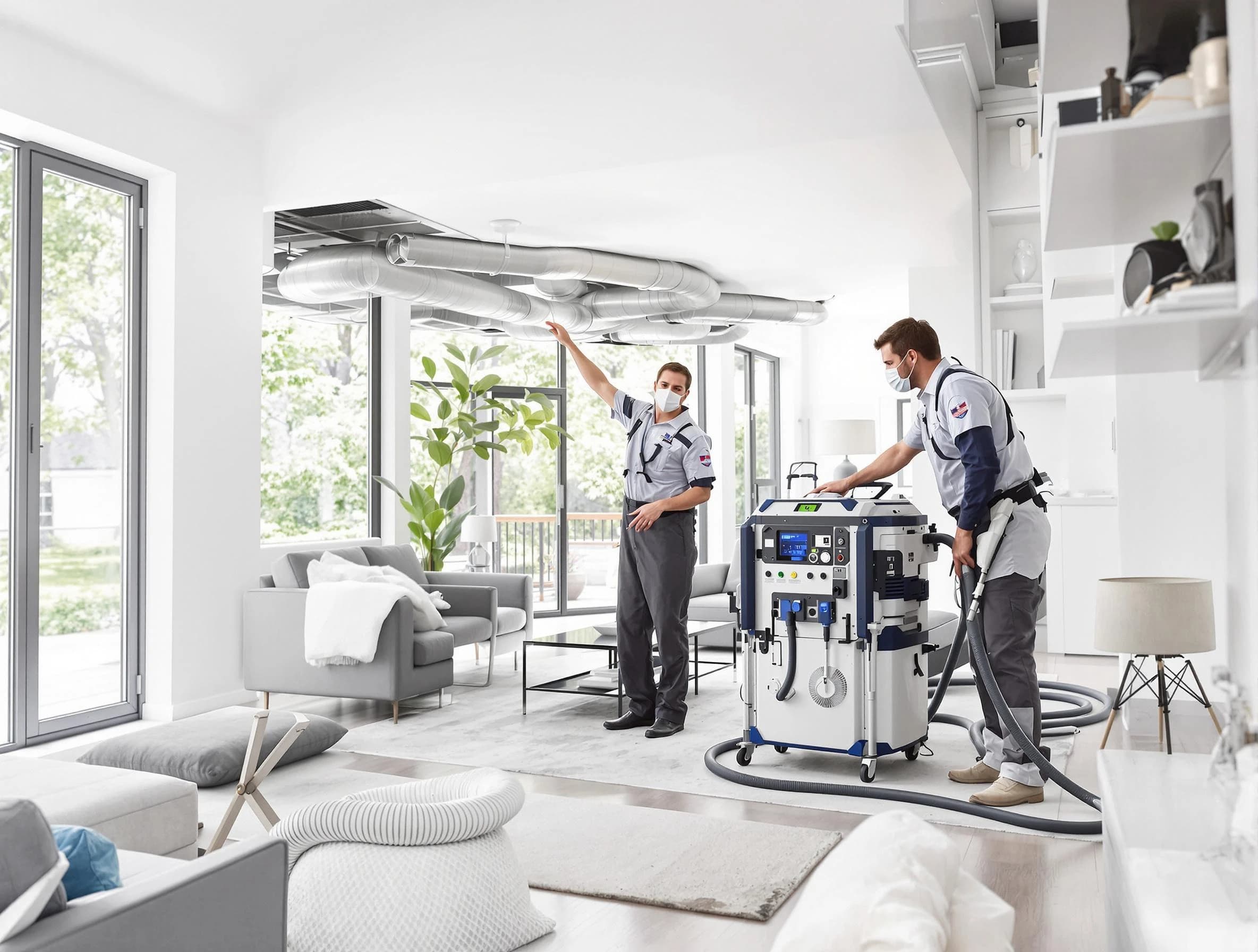 Brook Highland Air Duct Cleaning professional conducting pure air duct cleaning with state-of-the-art equipment in Brook Highland